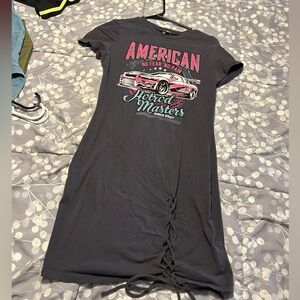 Brand new, sexy, biker type, dress ties up the side